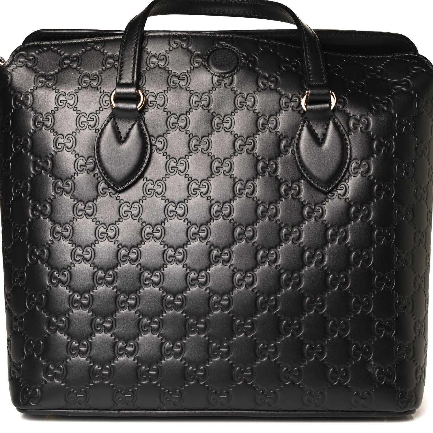 Gucci Guccissima Linea A Foldover Tote Black 7 of 12