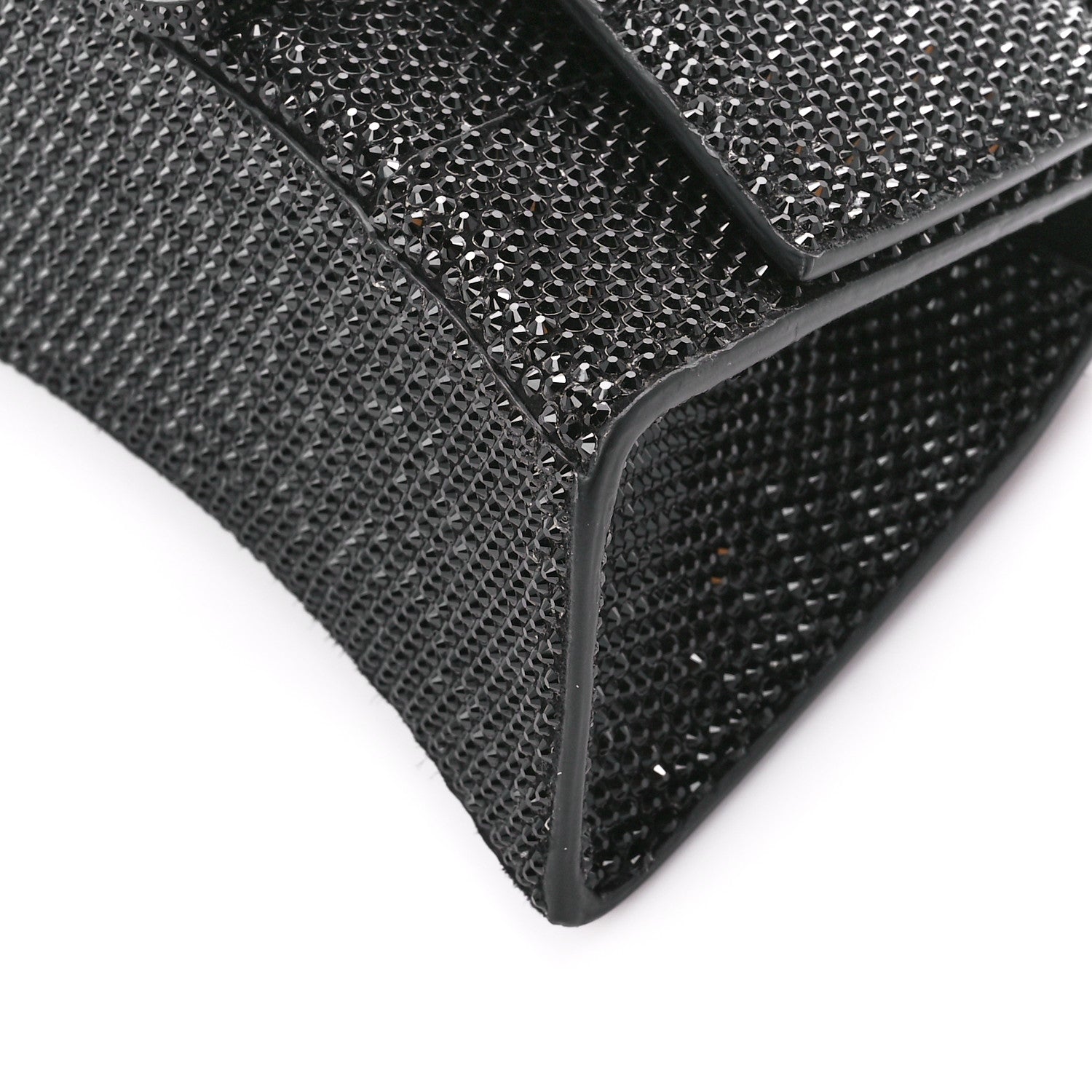 Balenciaga Strass Suede Hourglass Top Handle Bag XS Black Jet 10 of 11