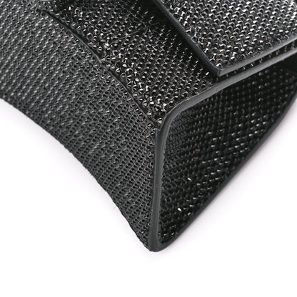 Balenciaga Strass Suede Hourglass Top Handle Bag XS Black Jet 10 of 11