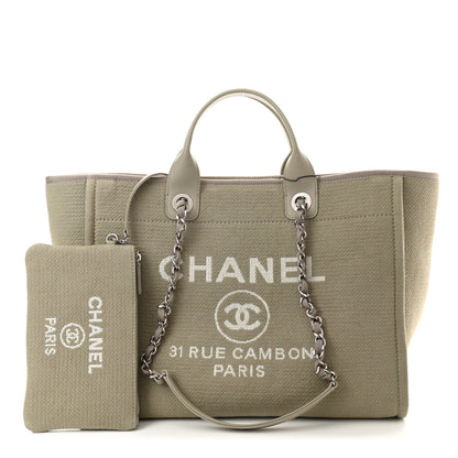 Chanel Mixed Fibers Medium Deauville Tote Grey 1 of 14