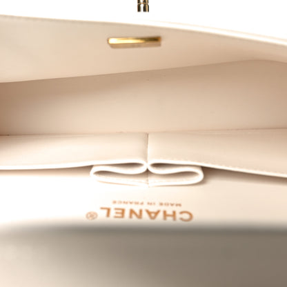 Chanel Caviar Quilted Medium Double Flap White 5 of 11