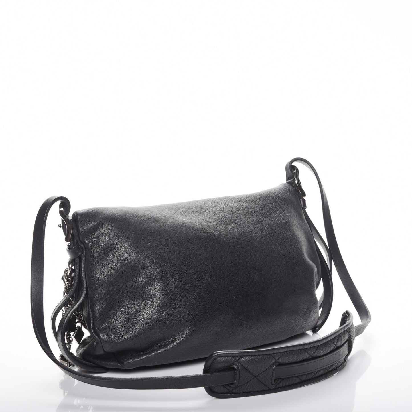 Lambskin Small Biker Hobo Black