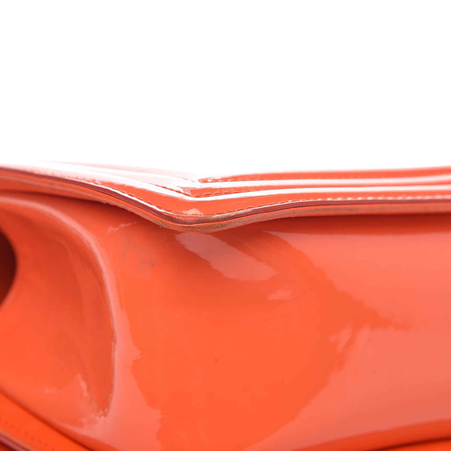 Chanel Patent Quilted Medium Plexiglass Boy Flap Orange 12 of 15
