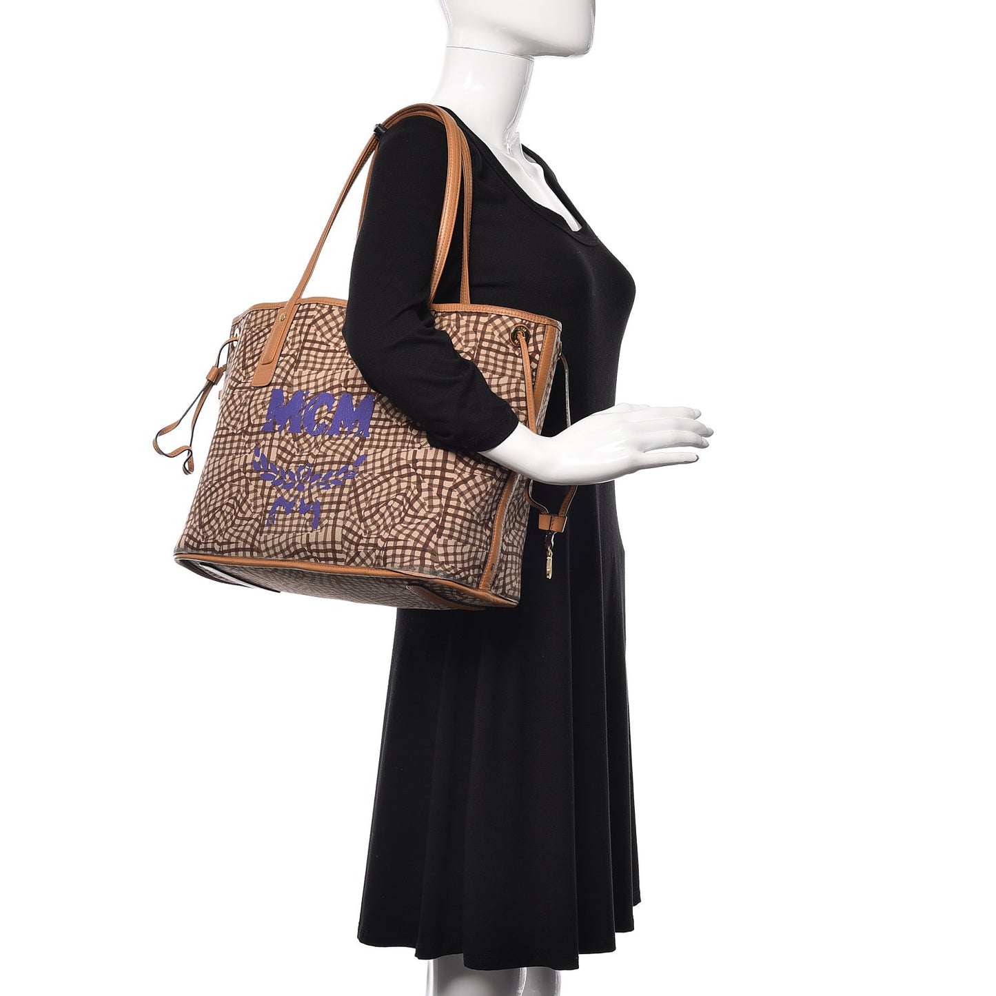 Visetos Medium Liz Reversible Shopper Tote Cognac