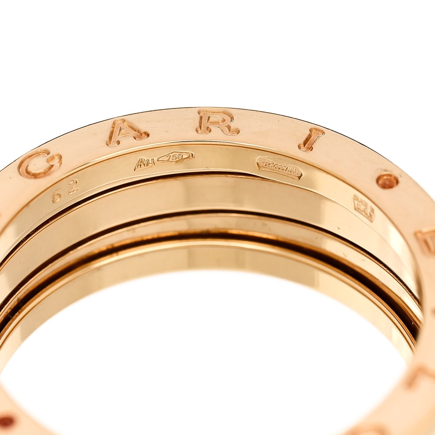 18K Yellow Gold B.Zero1 Three-Band Ring 62 10