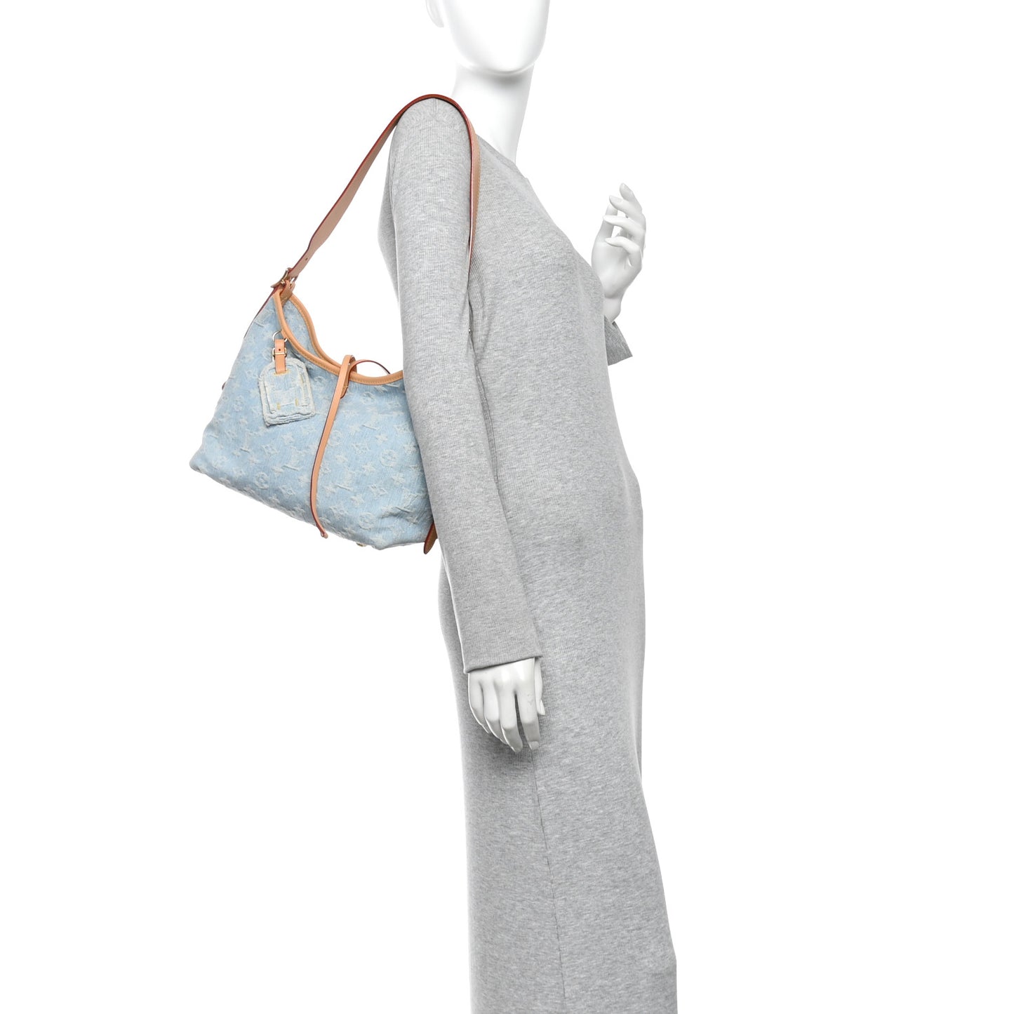Monogram Denim CarryAll PM Sky Blue