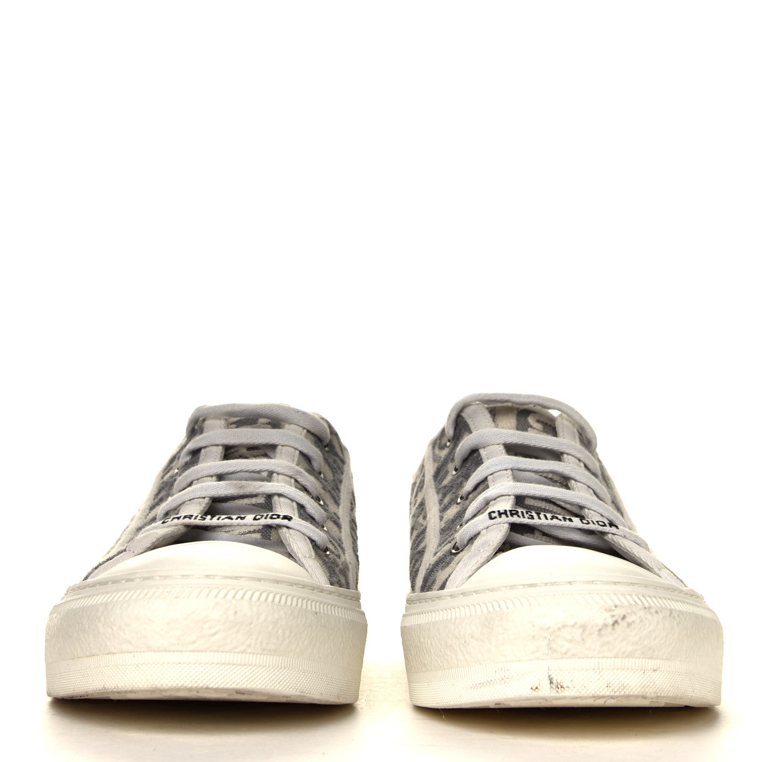 Christian Dior Canvas Oblique Walk'N'Dior Low Top Sneakers 39 Grey Stone 4 of 8