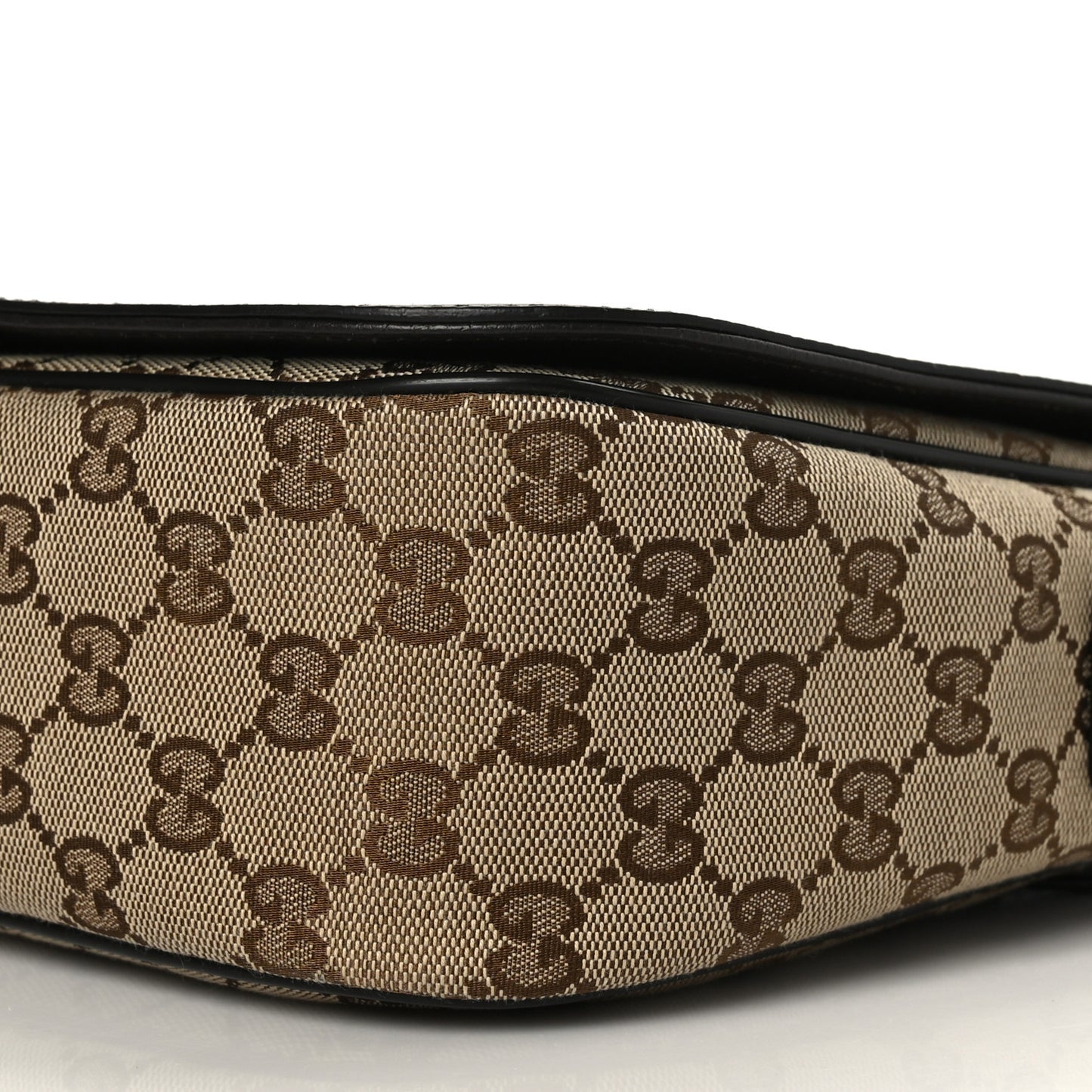 Monogram Flap Messenger Bag Beige Dark Brown