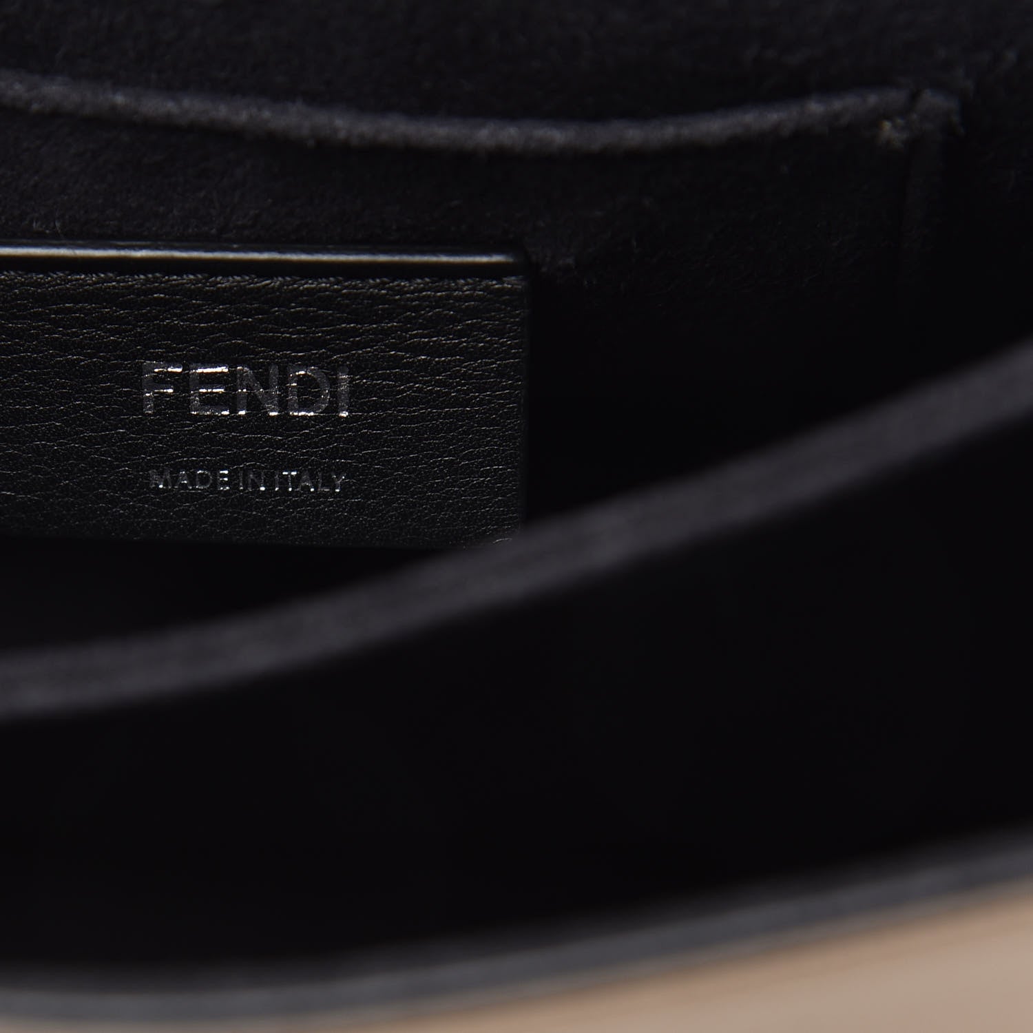 Fendi Calfskin FF Reloaded Small Kan I Shoulder Bag Maya Black 7 of 11