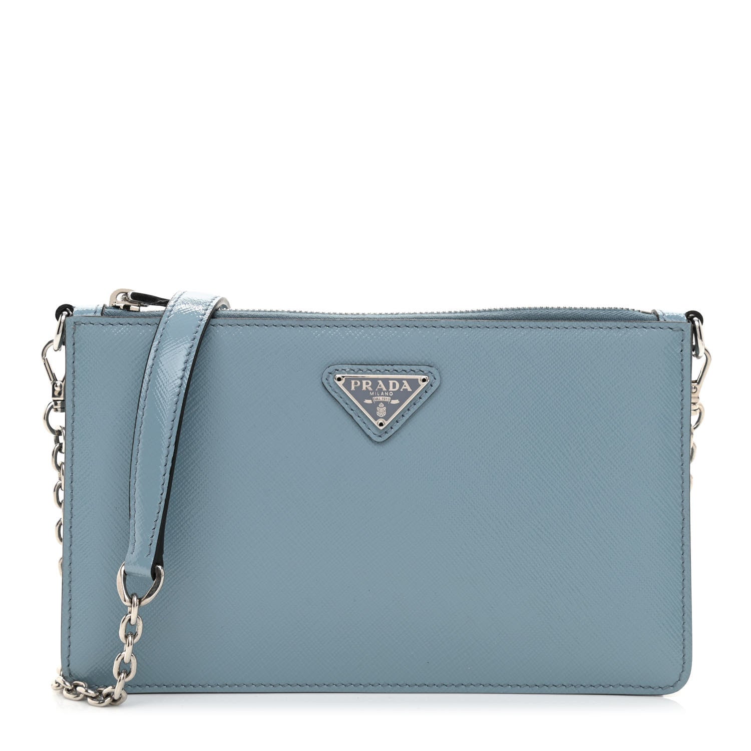 Prada Saffiano Vernice Chain Crossbody Bag Astrale 1 of 8