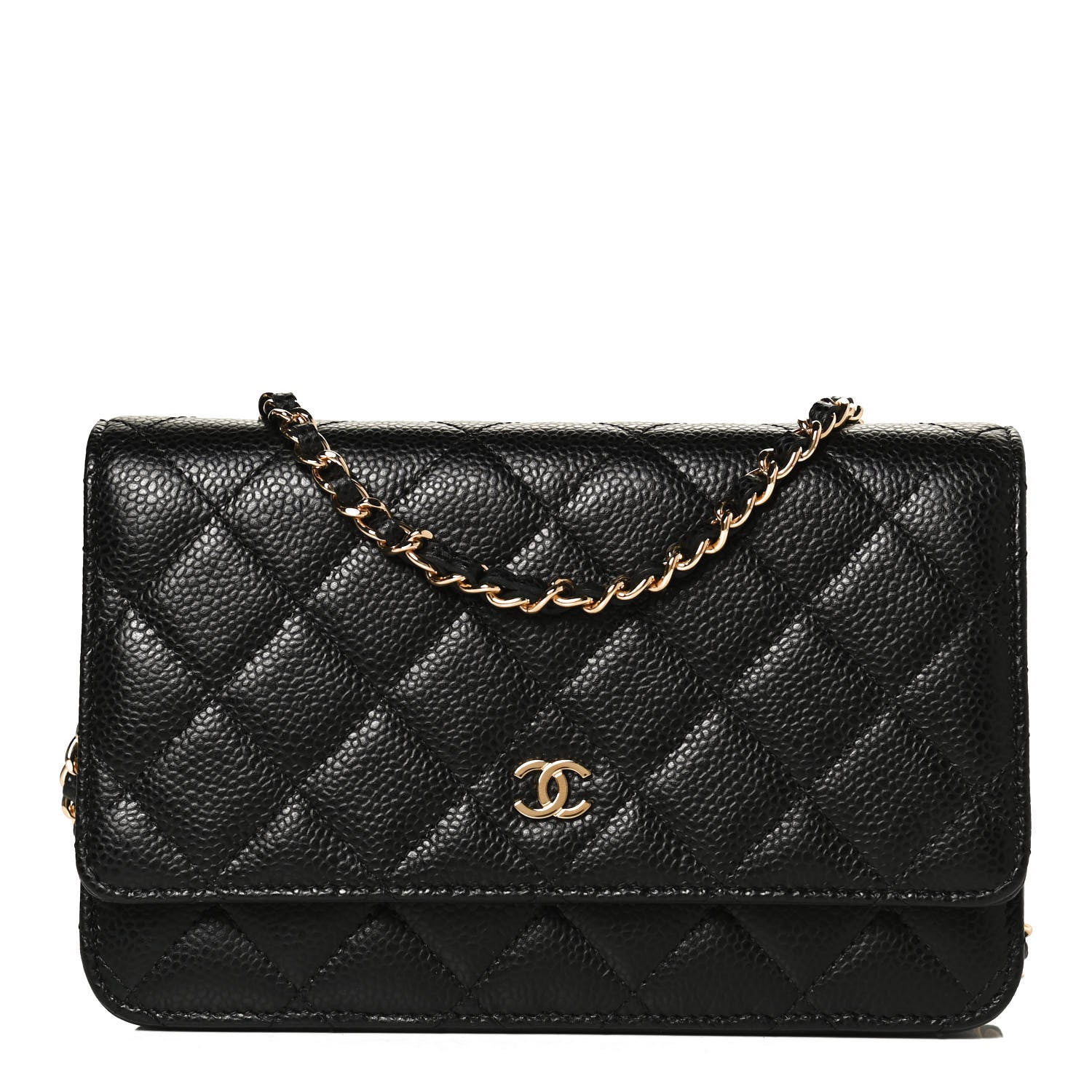 Chanel Caviar Quilted Wallet On Chain WOC Black 1 of 8