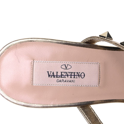 Valentino Garavani Mesh Metallic Calfskin Boudoir Rockstud 50mm Cage Mules 37.5 Skin 9 of 9