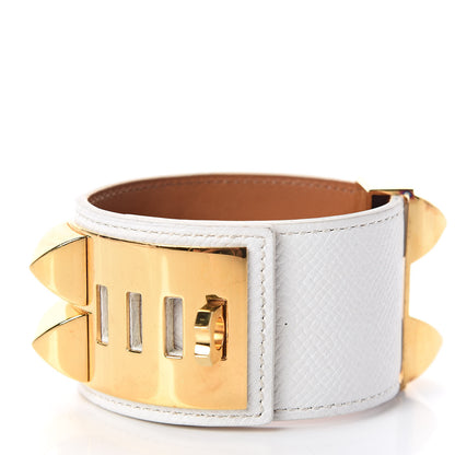 Hermes Epsom Collier de Chien CDC Bracelet S White 3 of 7