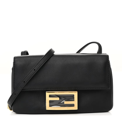 Fendi Vitello Grace Matte Duo Baguette Black 1 of 12