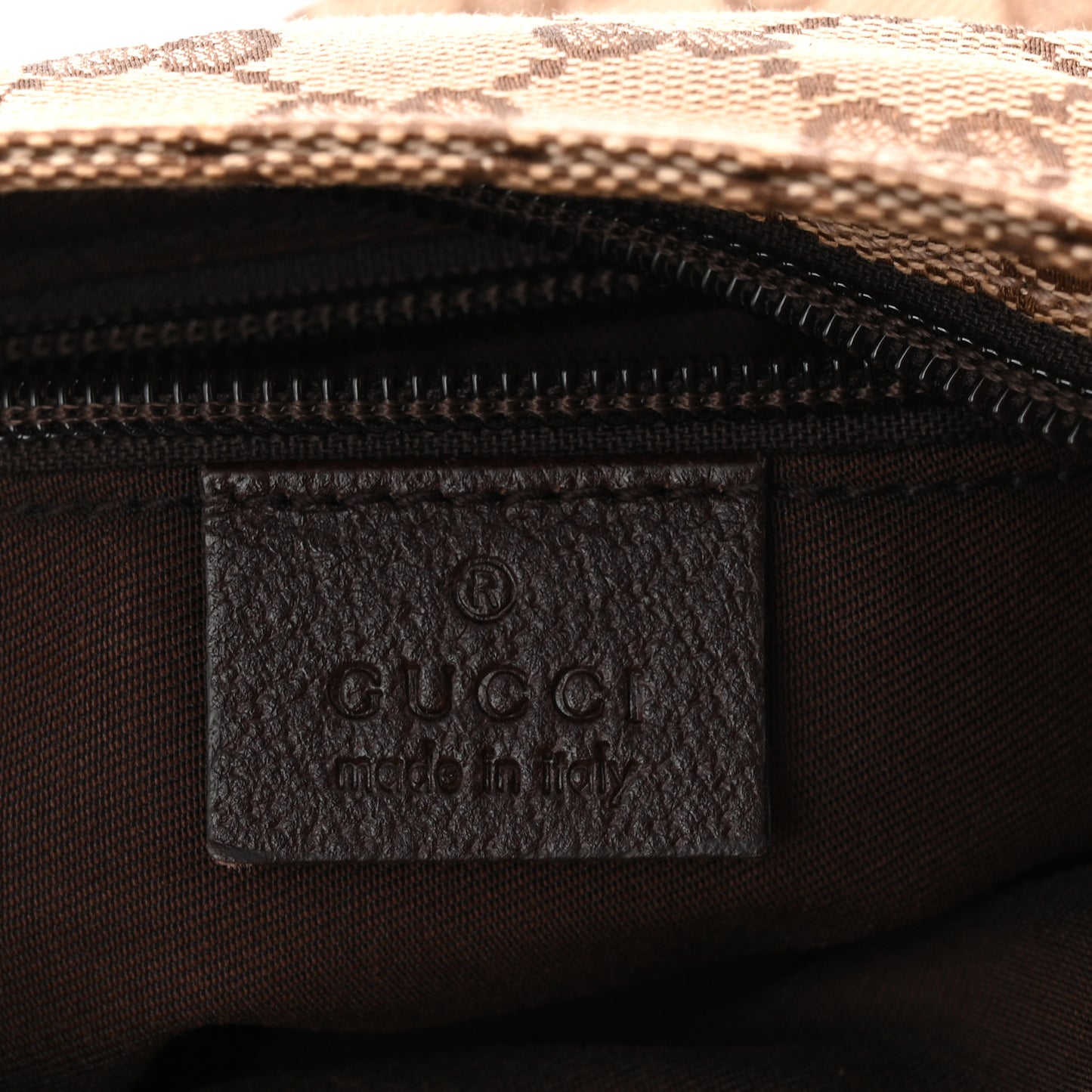 Monogram Web Small Flat Messenger Bag Brown