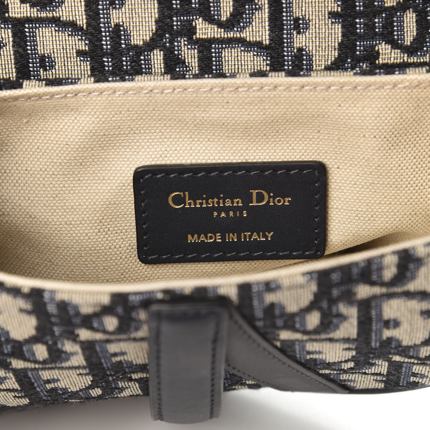 Christian Dior Oblique Mini Saddle Bag Blue 6 of 10