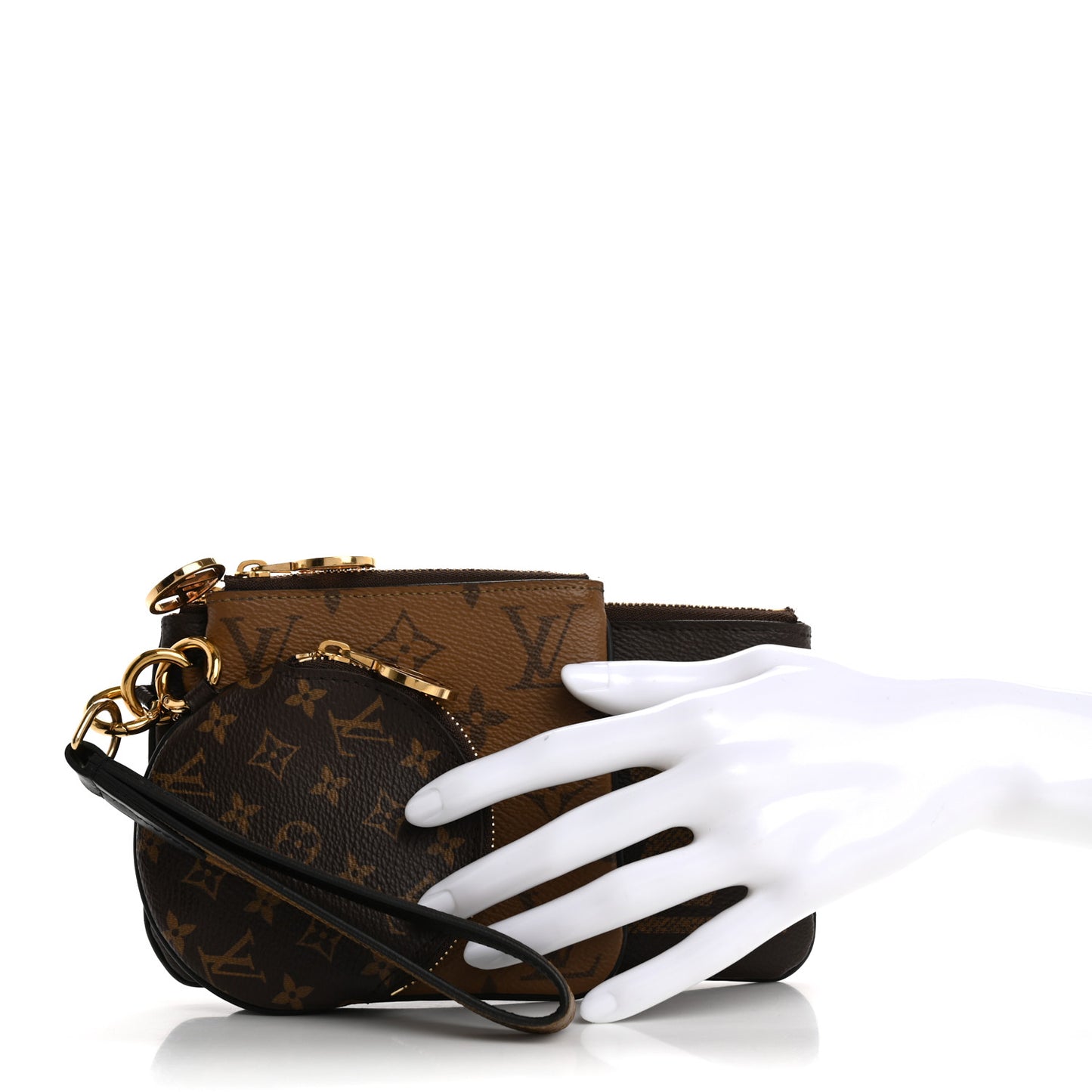 Reverse Monogram Giant Trio Pouch