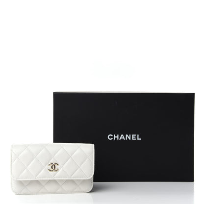 Chanel Calfskin Quilted Maxi Pearls Clutch With Chain White 12 of 12