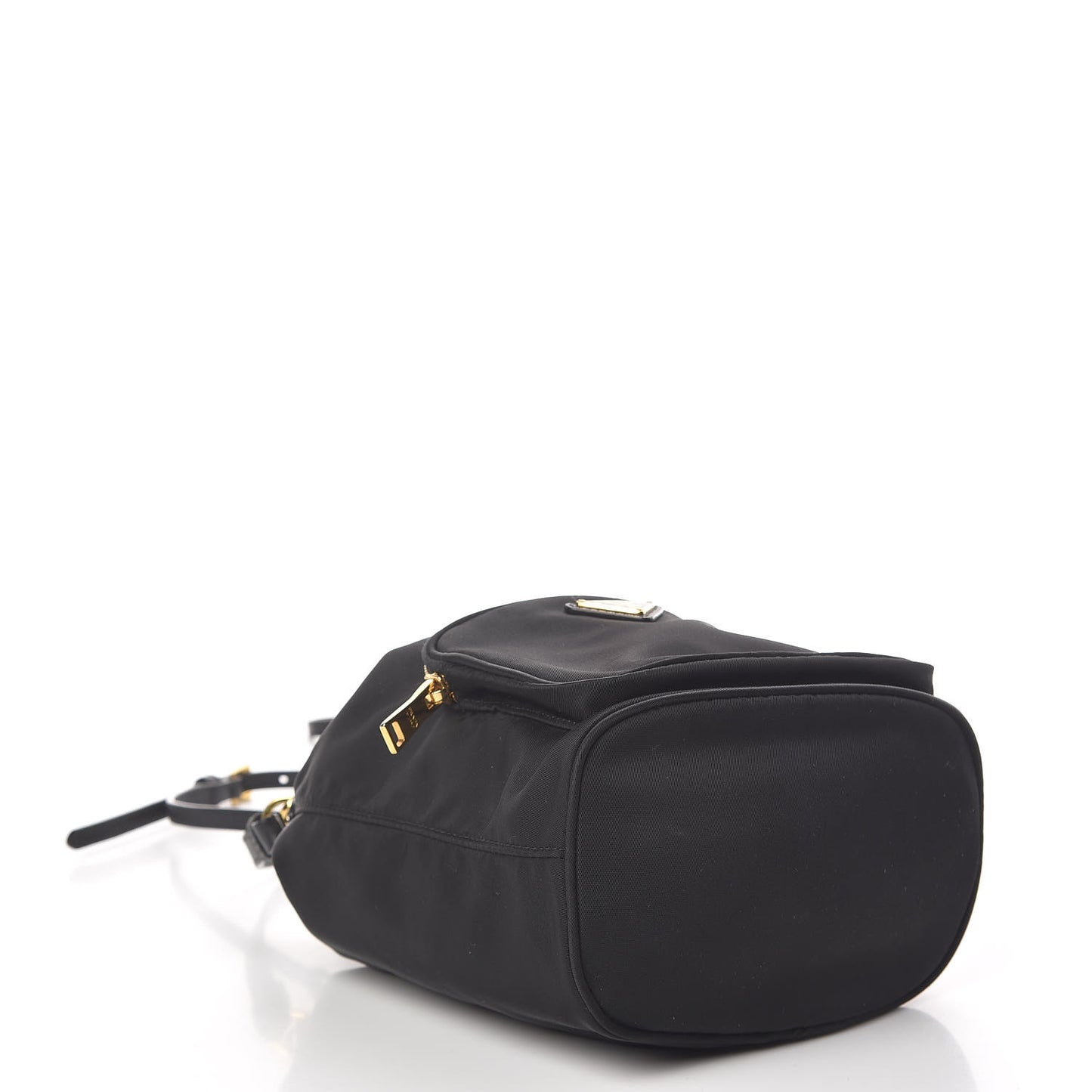 Saffiano Tessuto Nylon Mini Bucket Crossbody Bag Black