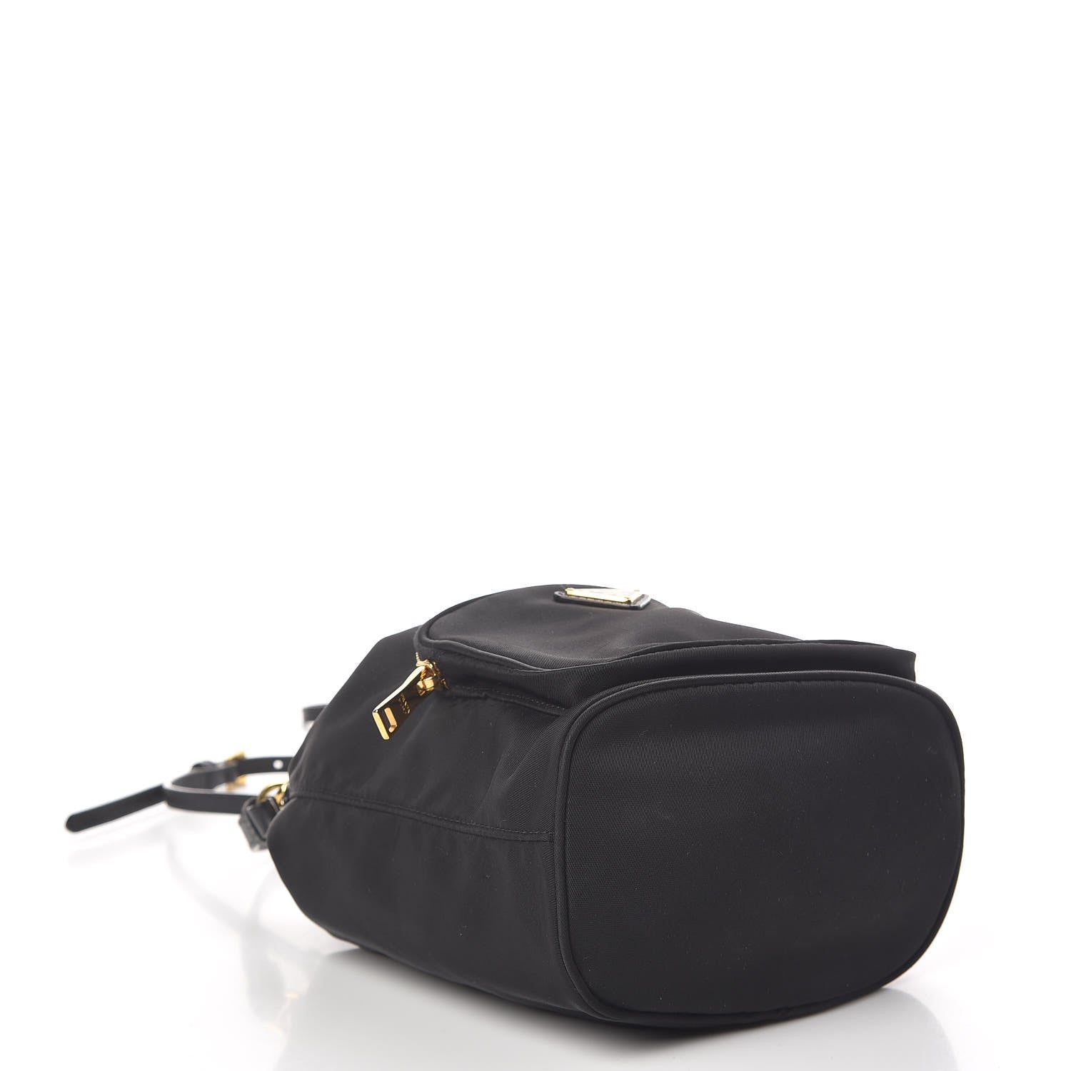 Prada Saffiano Tessuto Nylon Mini Bucket Crossbody Bag Black 4 of 10