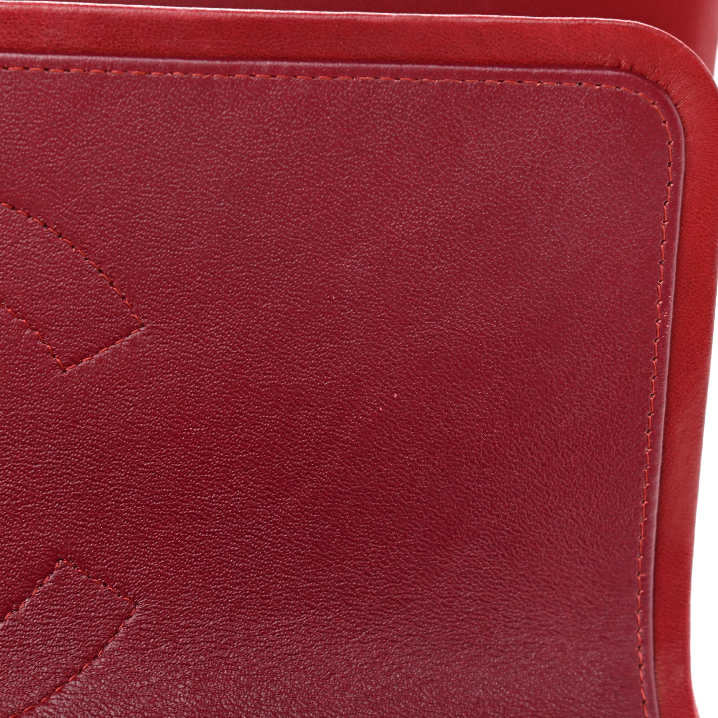 Patent Quilted Jumbo Double Flap Red