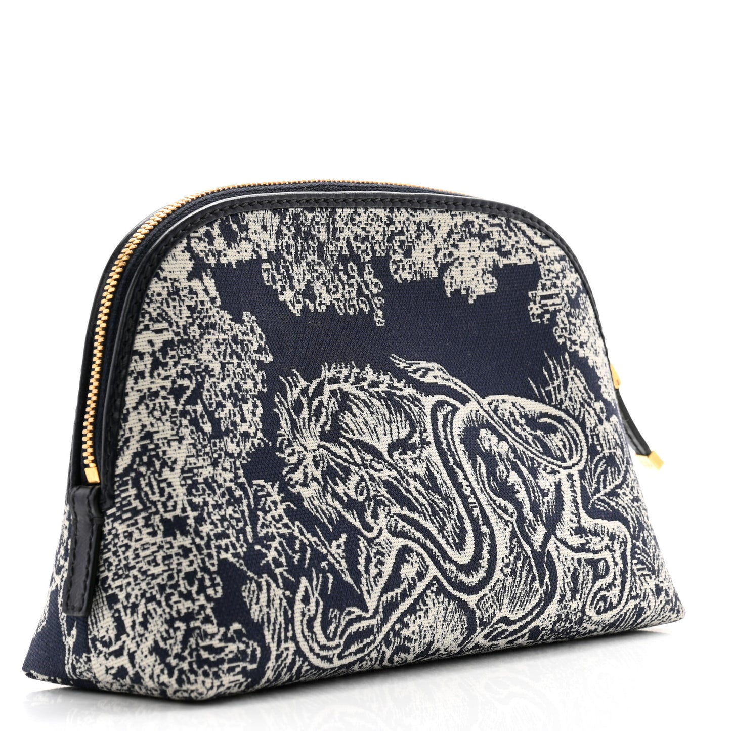 Embroidered Toile De Jouy 30 Montaigne Cosmetic Pouch Blue