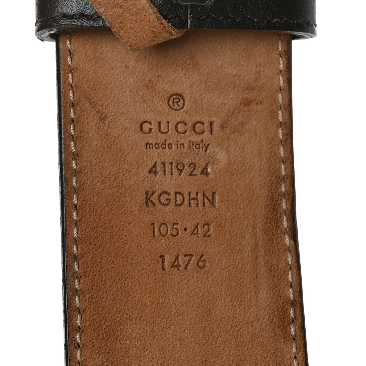 GG Supreme Monogram Interlocking G Belt 105 42 Dark Brown
