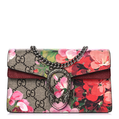 Gucci GG Supreme Monogram Blooms Super Mini Dionysus Shoulder Bag Beige Multicolor Dry Rose 1 of 12