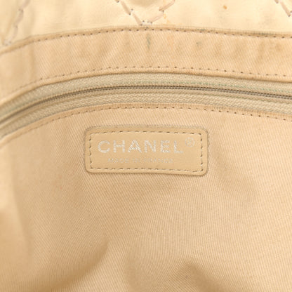 Chanel Calfskin Contrast Stitch Tote Beige 6 of 17