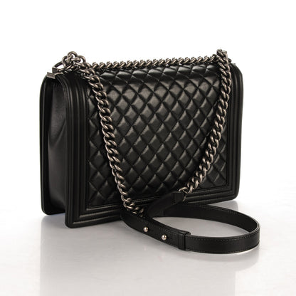 Chanel Calfskin Quilted Large Boy Flap Black 3 of 7