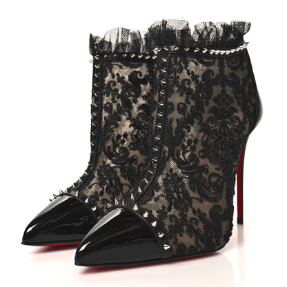 Christian Louboutin Lace Studded Pigalle 100 Booties 39.5 Black 3 of 8