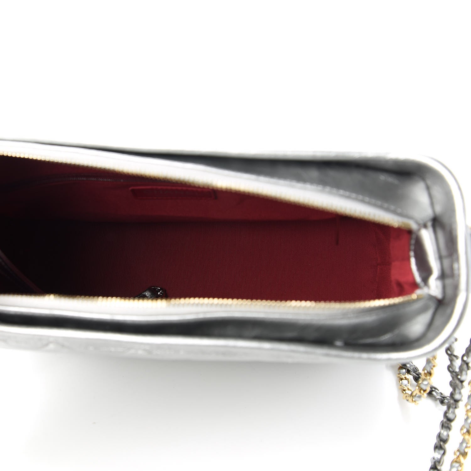 Chanel Metallic Aged Calfskin Quilted Medium Gabrielle Silver 5 of 10