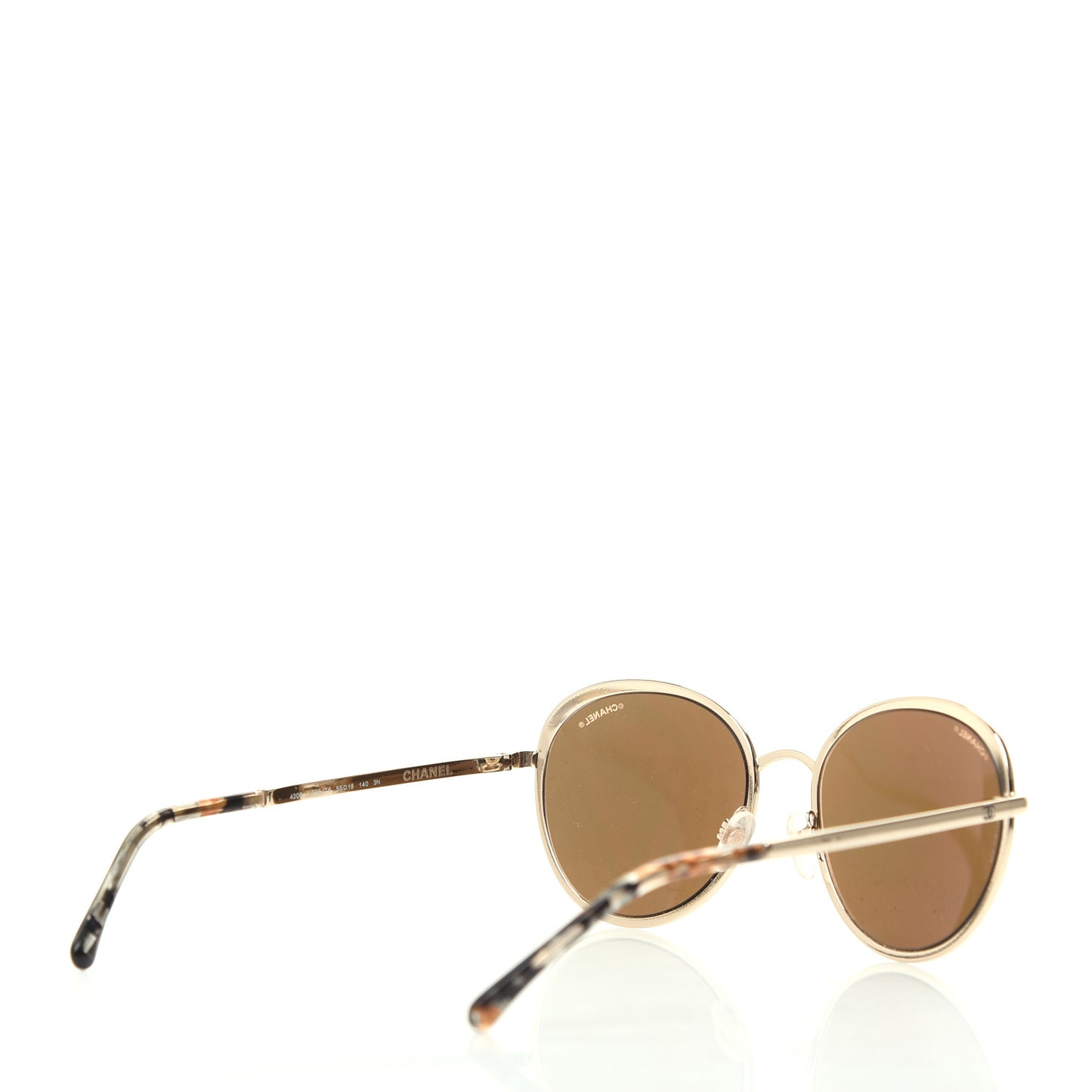 Round Mirror Sunglasses 4206 Gold