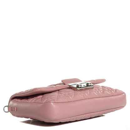 Christian Dior Lambskin Cannage New Lock Pouch Magnolia 4 of 7