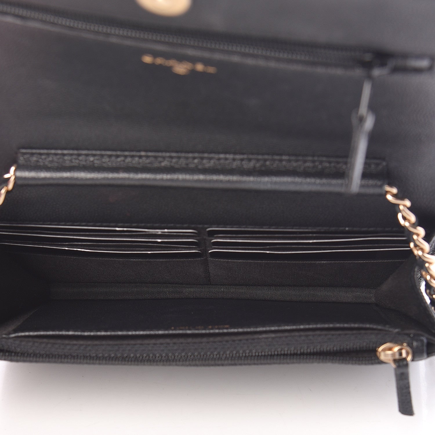 Chanel Caviar Quilted Vintage Mademoiselle Wallet On Chain WOC Black 5 of 12