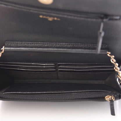 Chanel Caviar Quilted Vintage Mademoiselle Wallet On Chain WOC Black 5 of 12