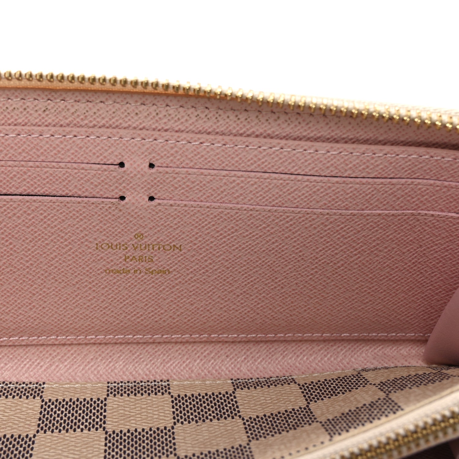 Louis Vuitton Damier Azur Clemence Wallet Rose Ballerine 6 of 6