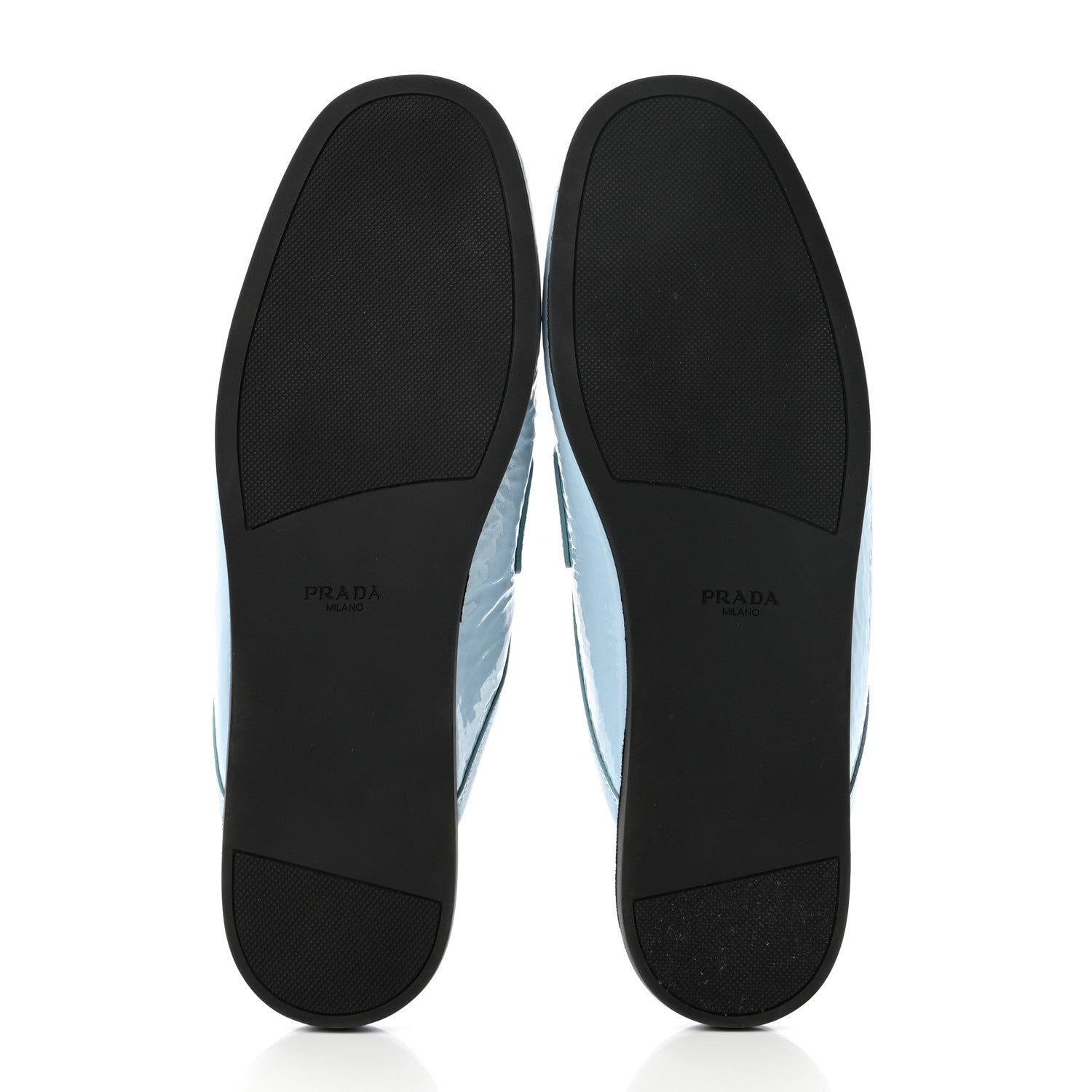 Prada Naplak Metal Triangle Logo 5mm Slippers Celeste 5 of 8