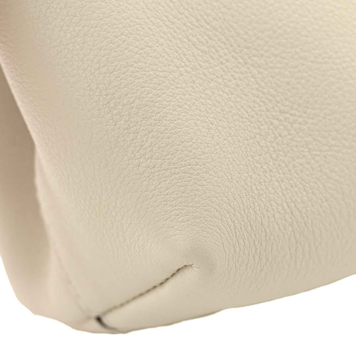 Soft Grain Calfskin Medium Doux Shoulder Bag White