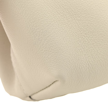 Prada Soft Grain Calfskin Medium Doux Shoulder Bag White 11 of 12