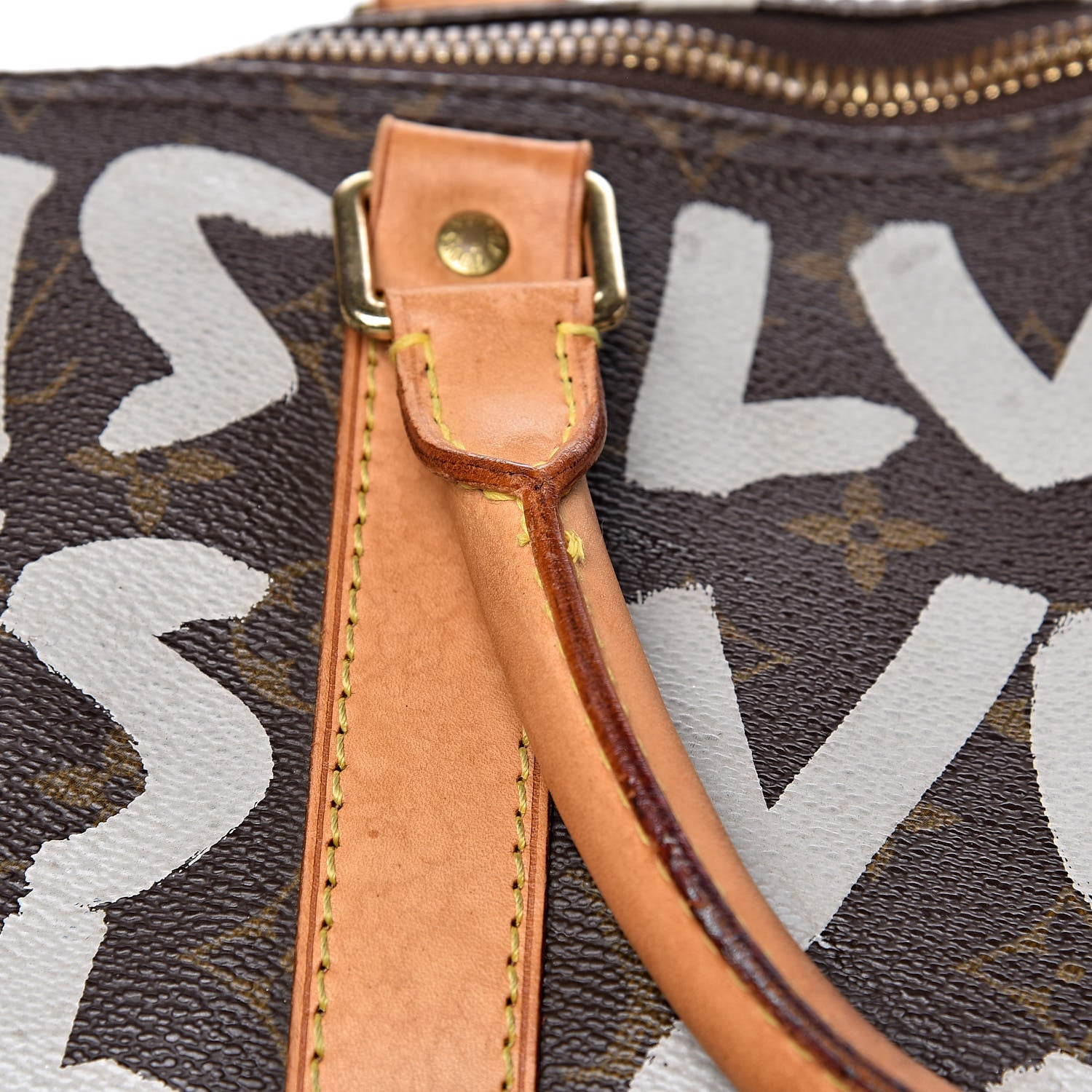 Louis Vuitton Graffiti Keepall 50 Silver 25 of 30