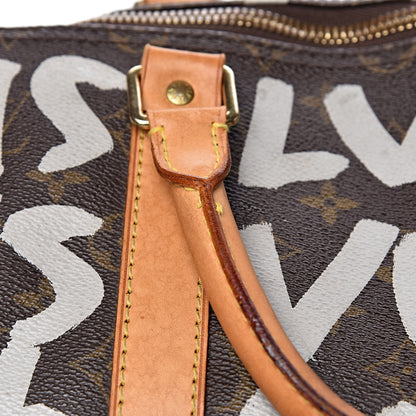 Louis Vuitton Graffiti Keepall 50 Silver 25 of 30