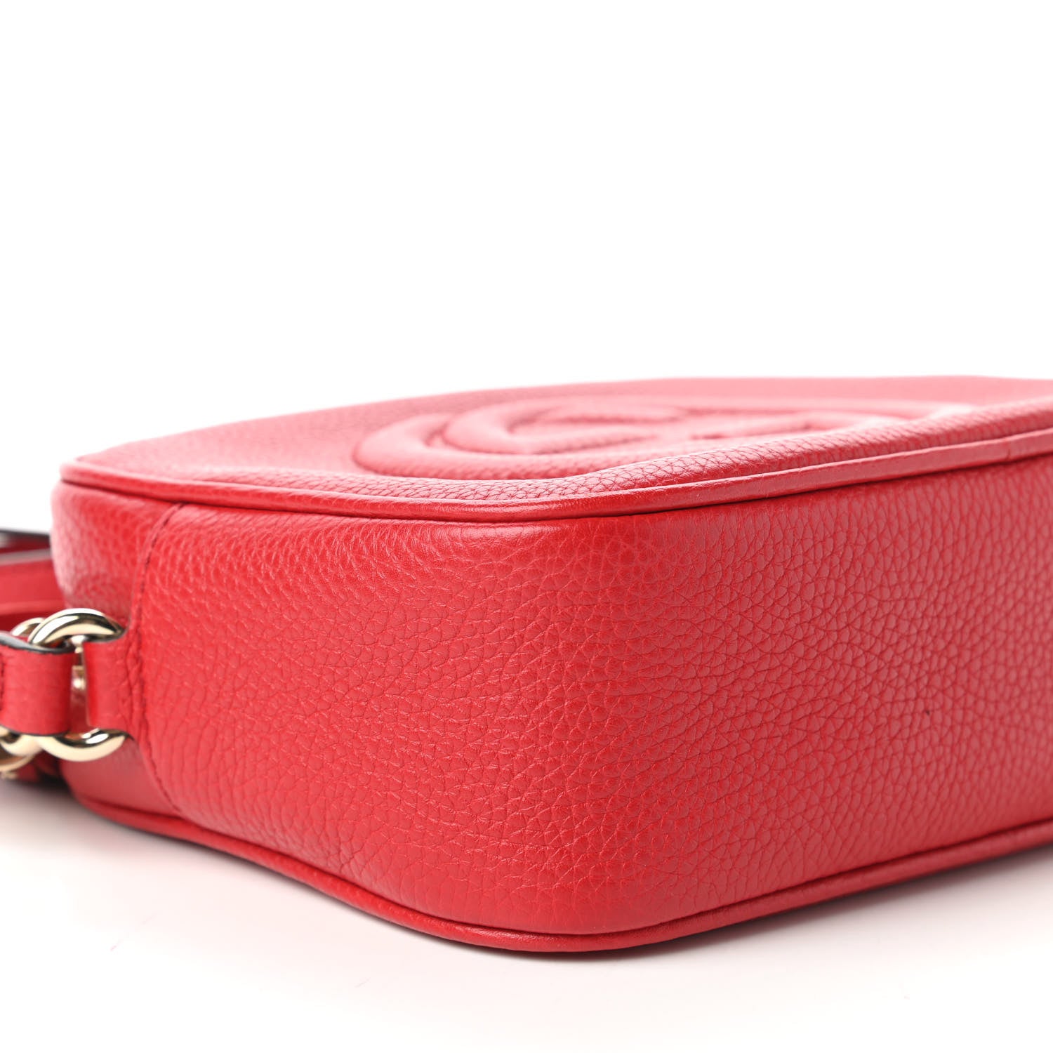 Gucci Pebbled Calfskin Small Soho Disco Bag Tabasco Red 6 of 11