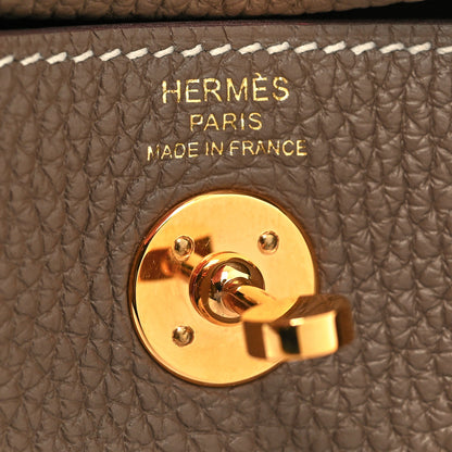 Hermes Taurillon Clemence Mini Lindy 20 Etoupe 6 of 11