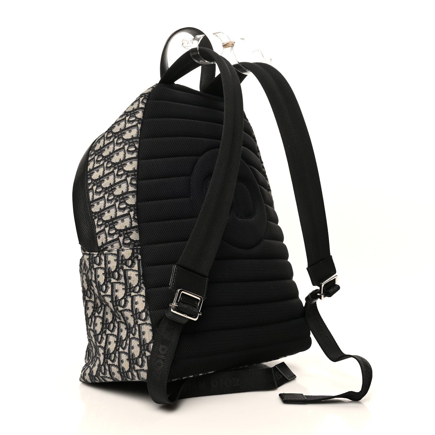 Christian Dior Oblique Calfskin Rider Backpack Beige Black 2 of 5