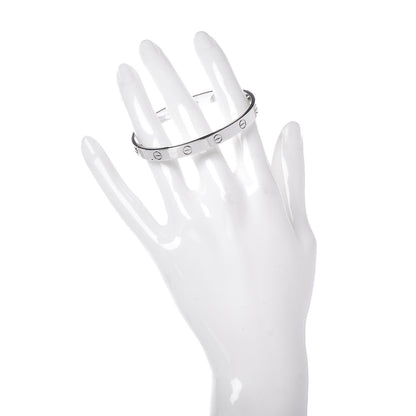 Cartier 18K White Gold LOVE Bracelet 17 2 of 6