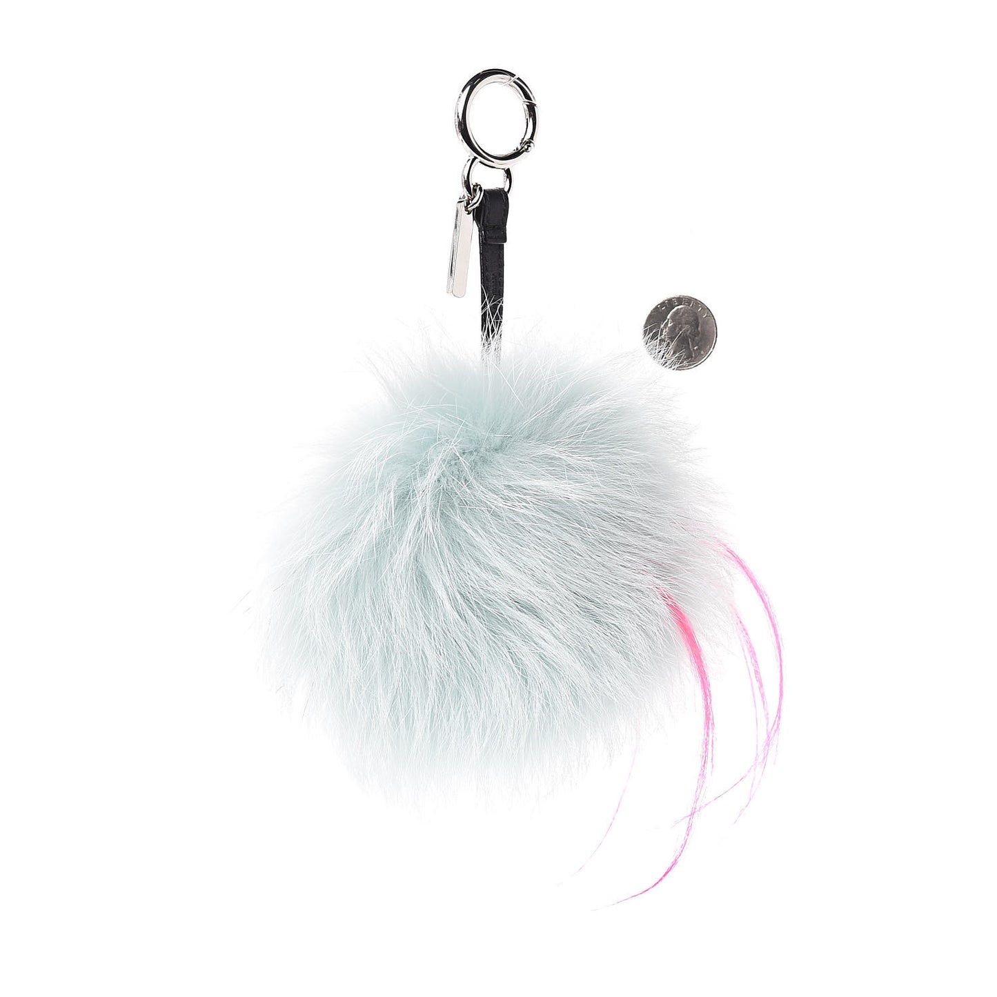 Fox Rabbit Goat Mink Fur Vitello Flamingo Bagood Monster Bag Bug Charm Light Blue