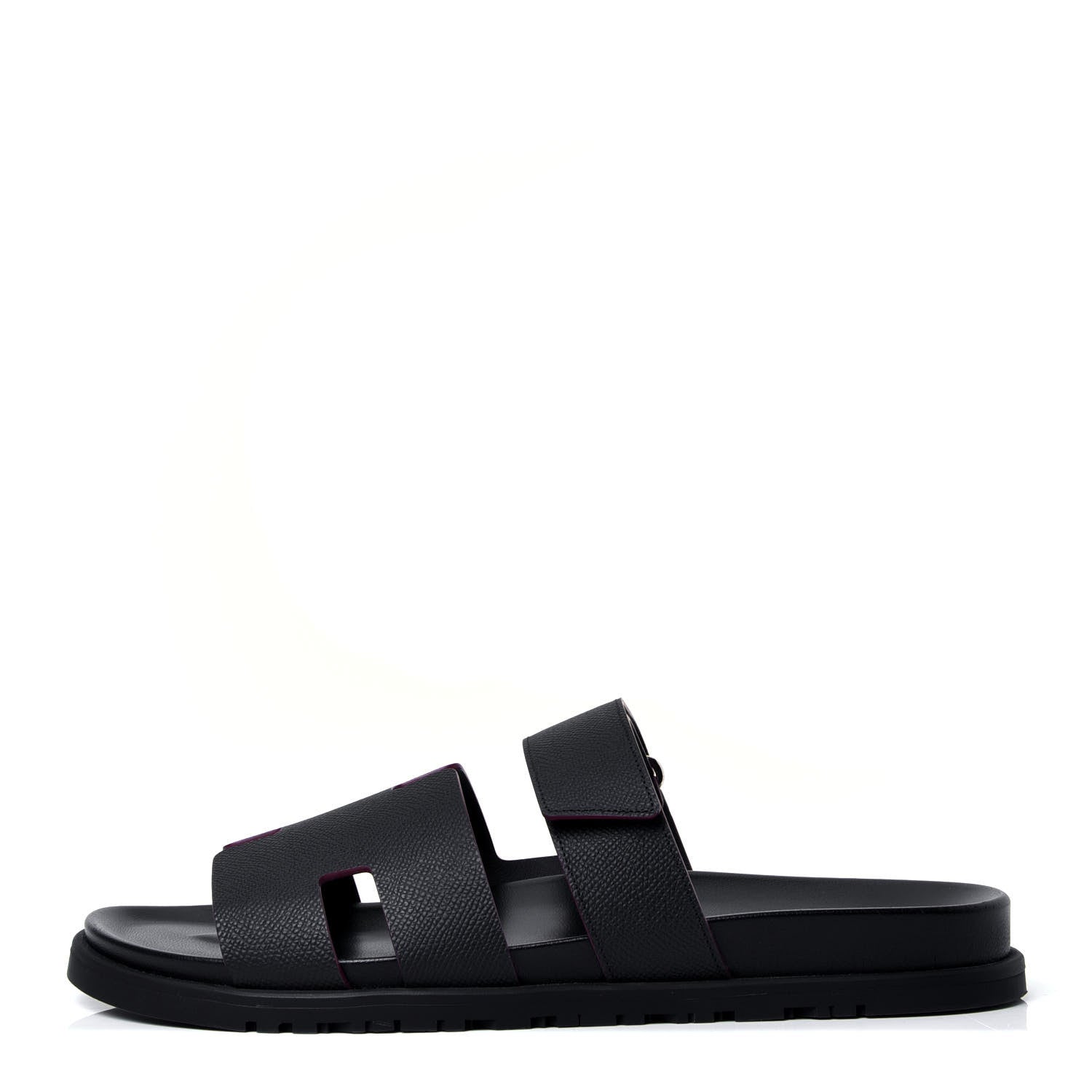 Hermes Epsom Mens Chypre Sandals 44 Black 1 of 5