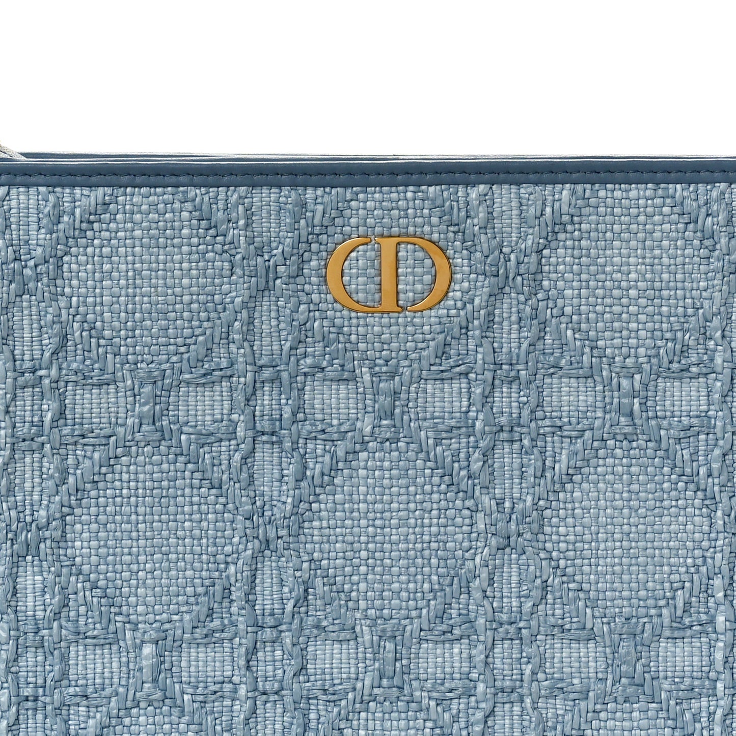 Raffia Cannage 30 Montaigne Dea Pouch Celestial Blue
