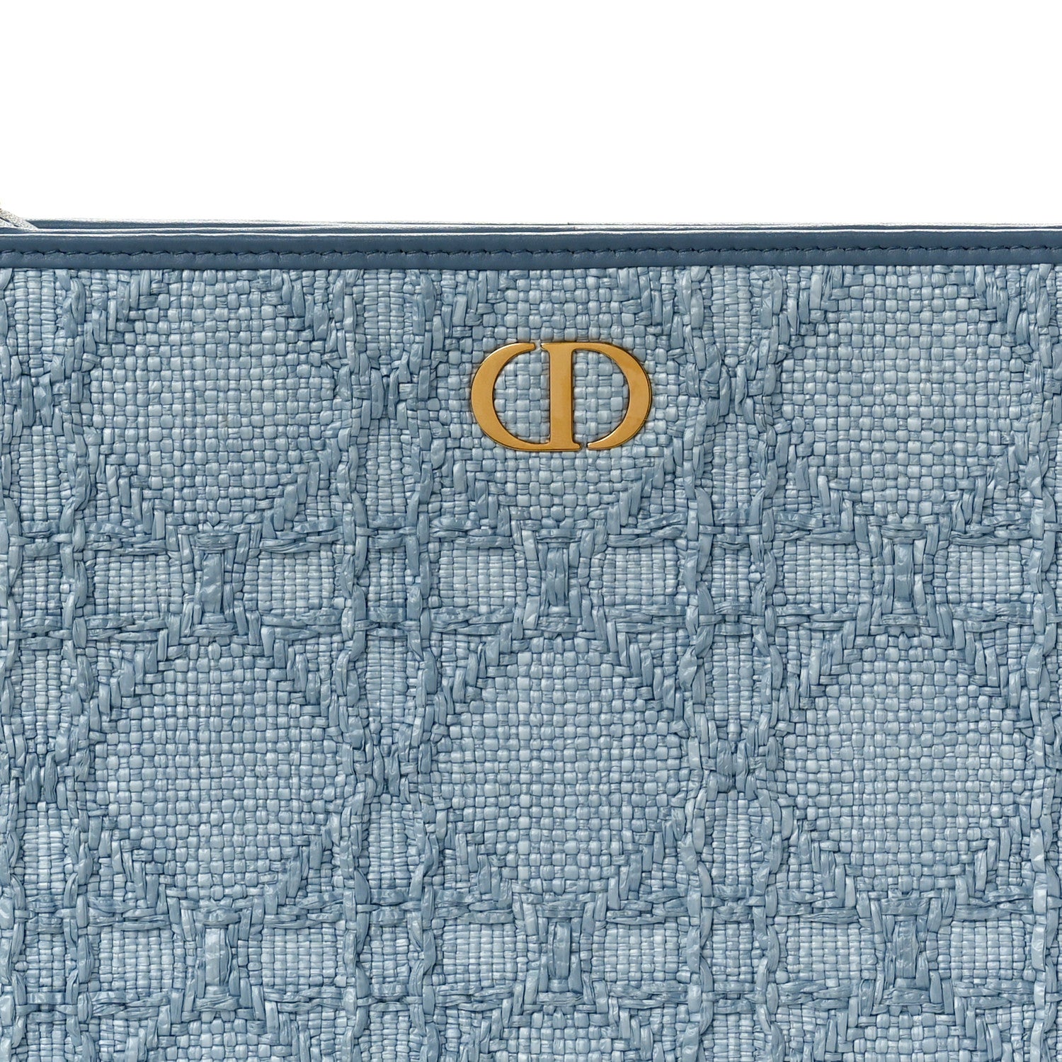 Christian Dior Raffia Cannage 30 Montaigne Dea Pouch Celestial Blue 8 of 10